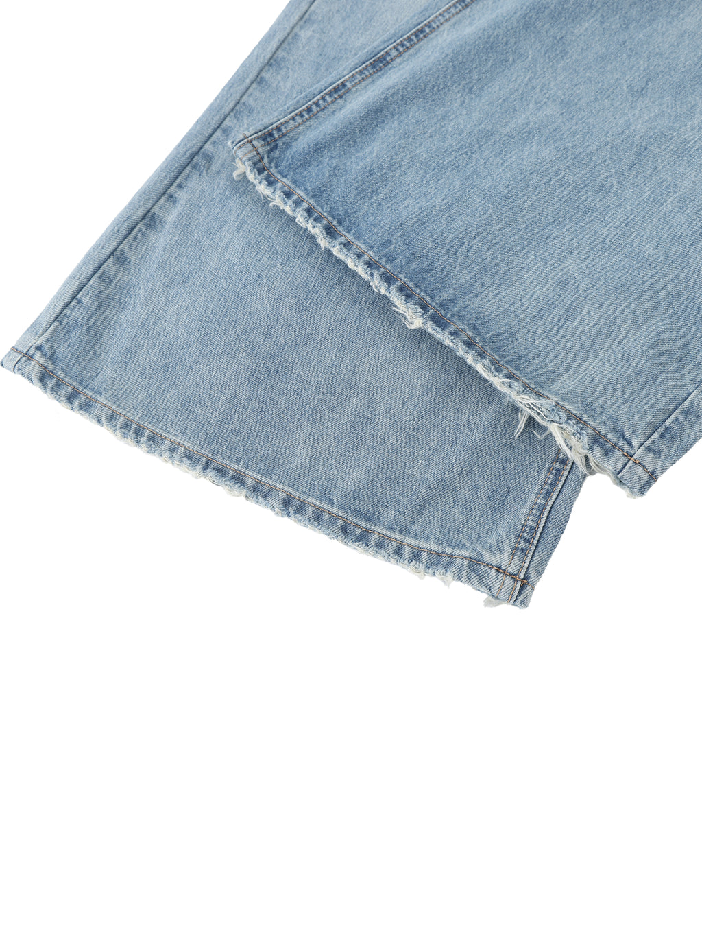 DREJ Studio Wide Leg Jeans Vintage Wash Distressed