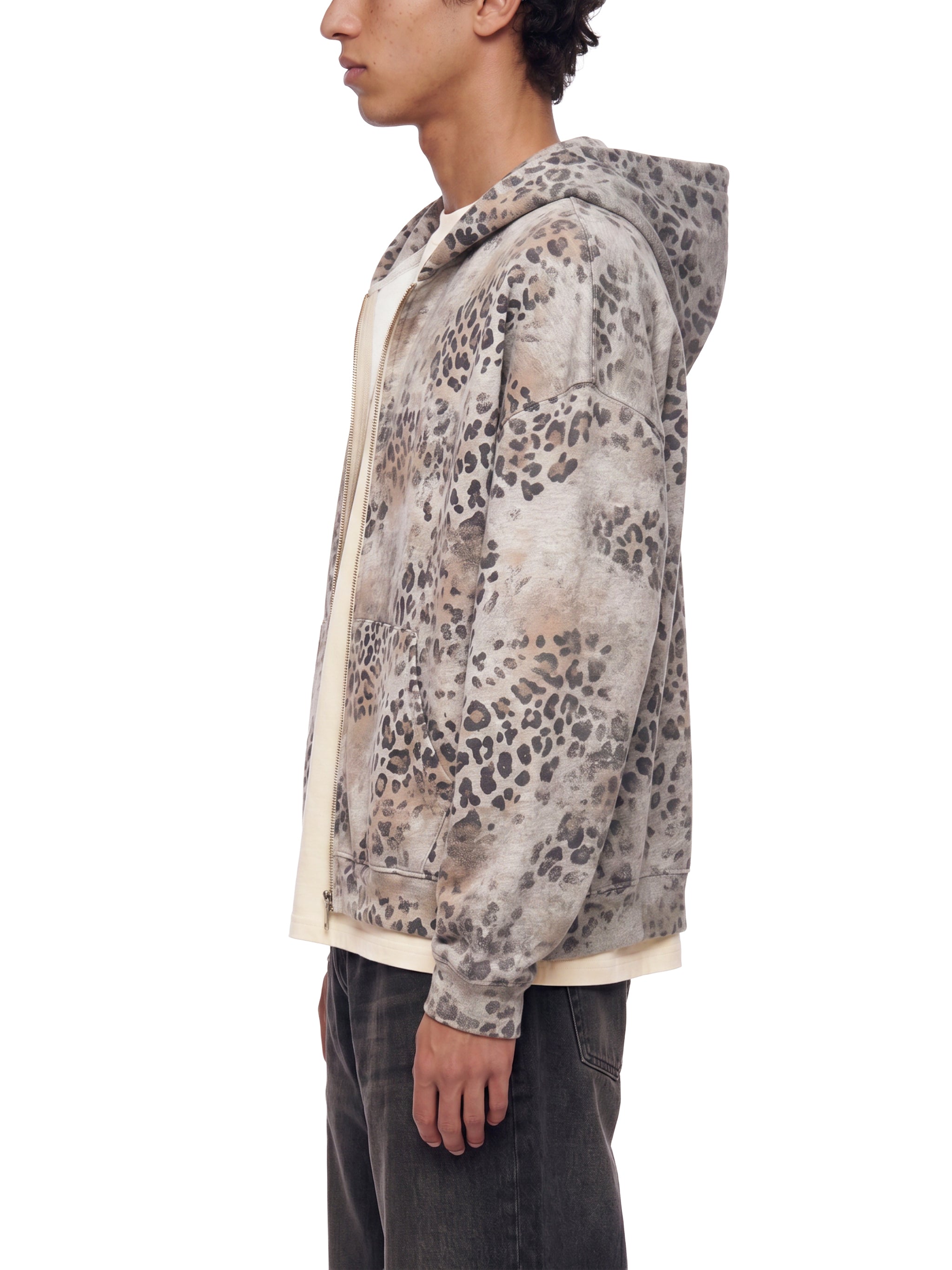 DREJ Studio Vintage Leopard Zip Hoodie