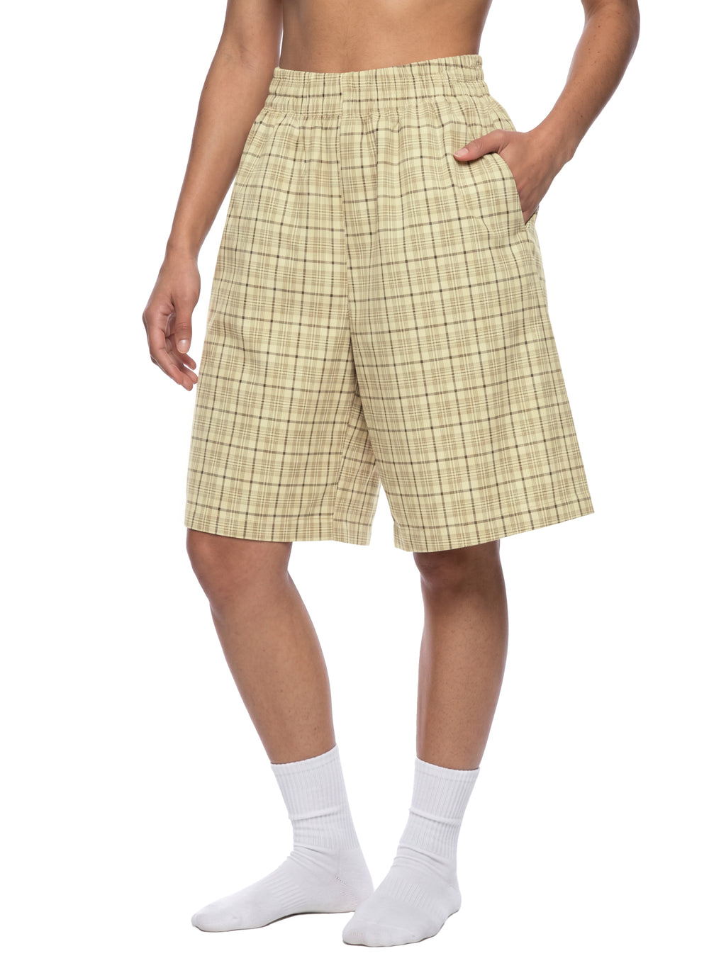DREJ Studio Plaid Wide Leg Shorts