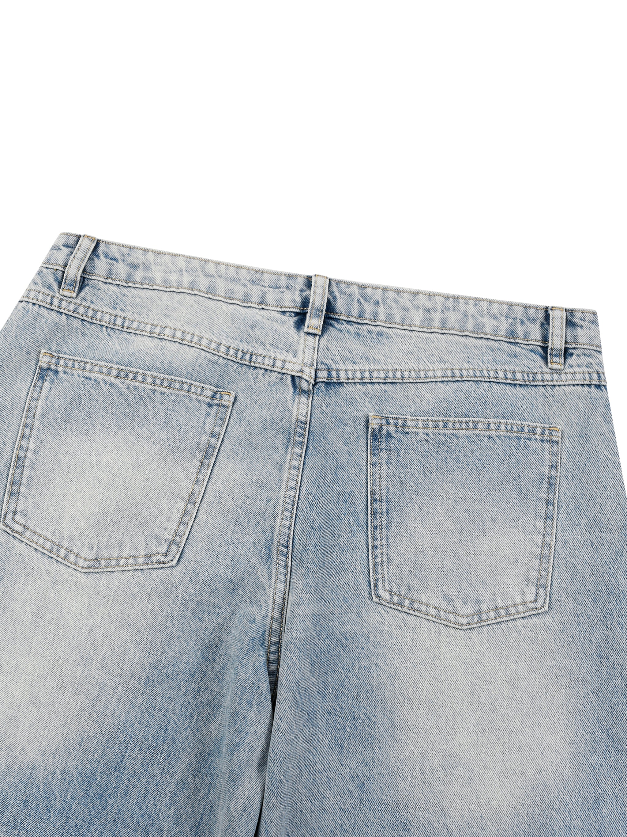 DREJ Studio Wide Leg Jeans Enzyme Wash