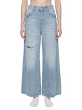 DREJ Studio Wide Leg Jeans Vintage Wash Distressed