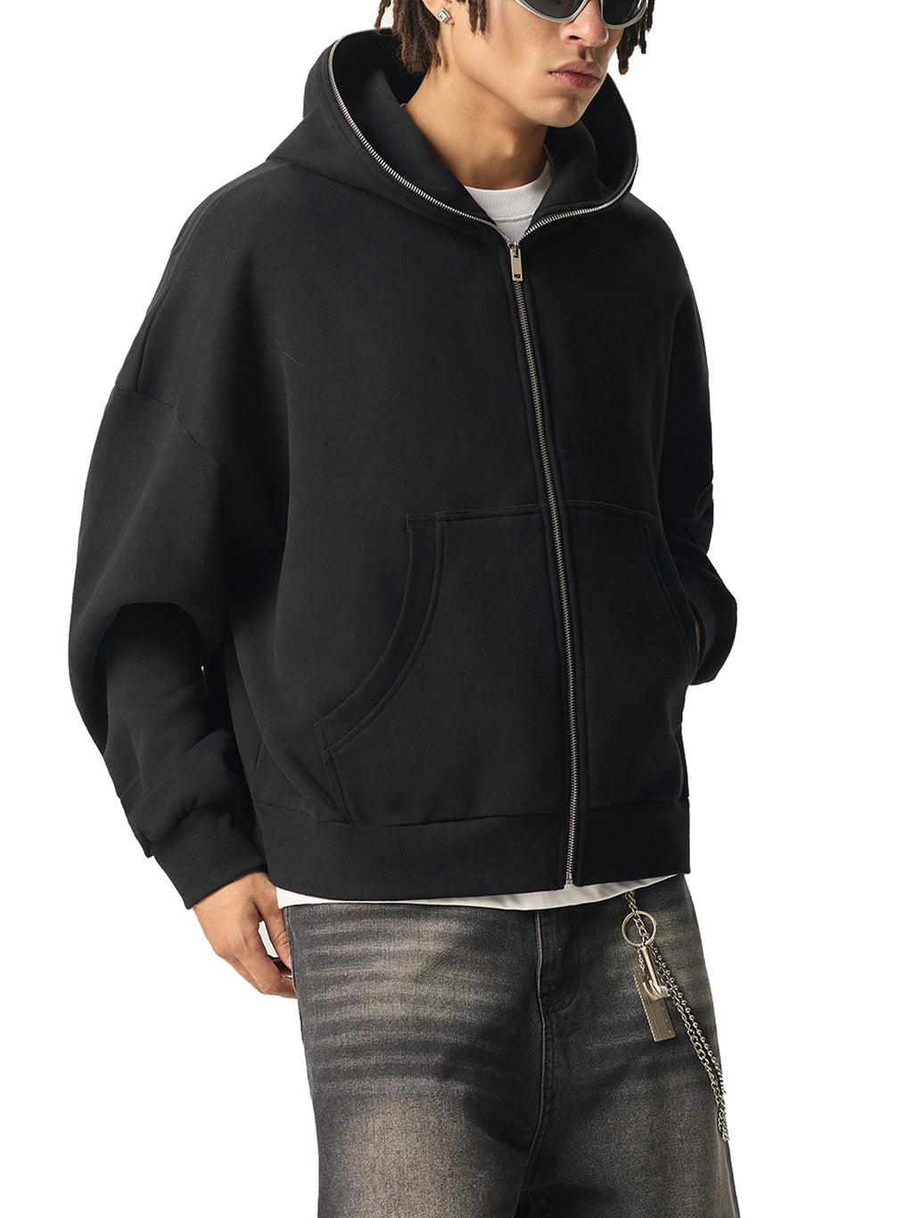 DREJ Core Boxy Zip Hoodie