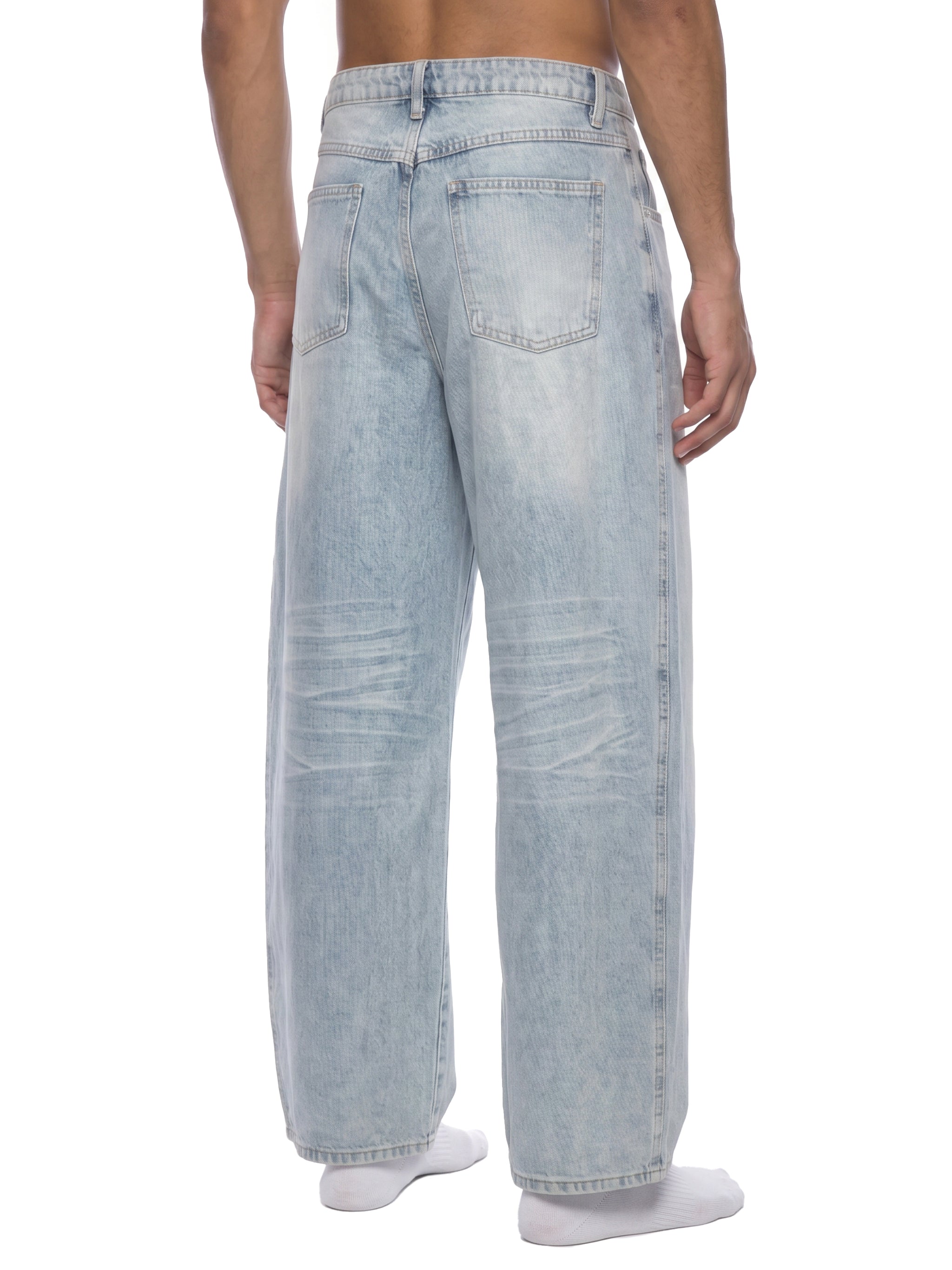 DREJ Studio Wide Leg Jeans Enzyme Wash