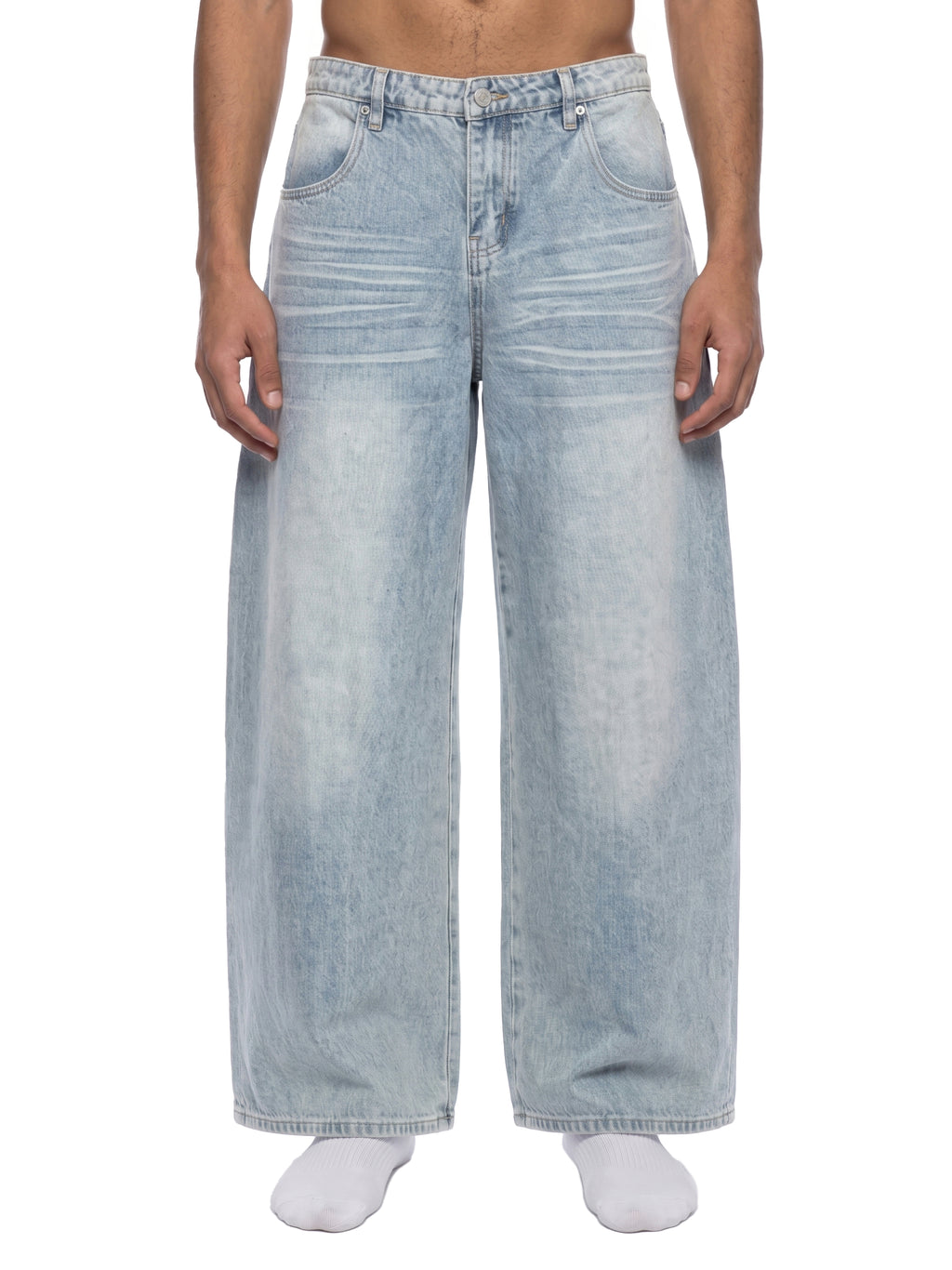 DREJ Studio Wide Leg Jeans Enzyme Wash
