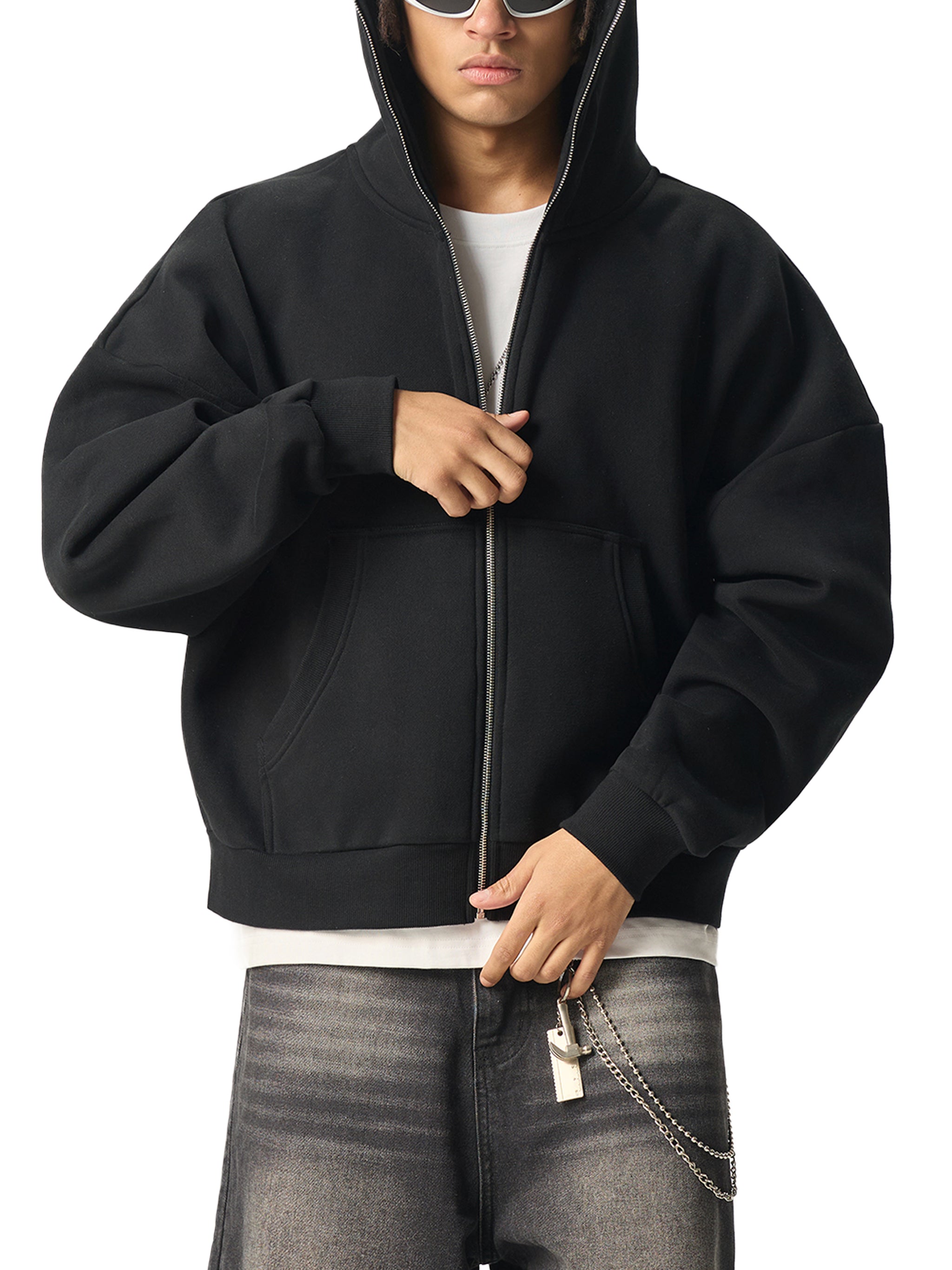 DREJ Core Boxy Zip Hoodie