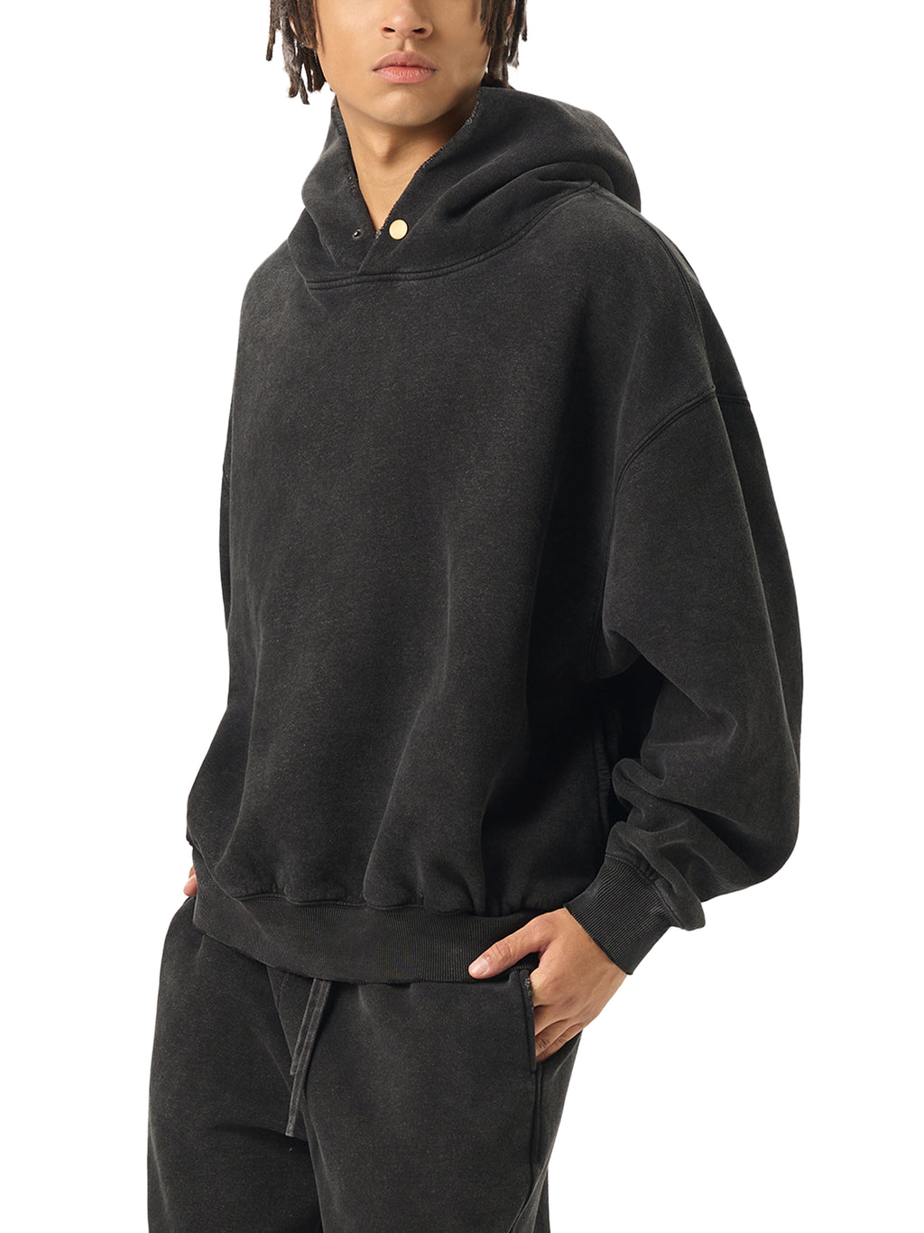 DREJ Frayed Enzyme Washed Hoodie