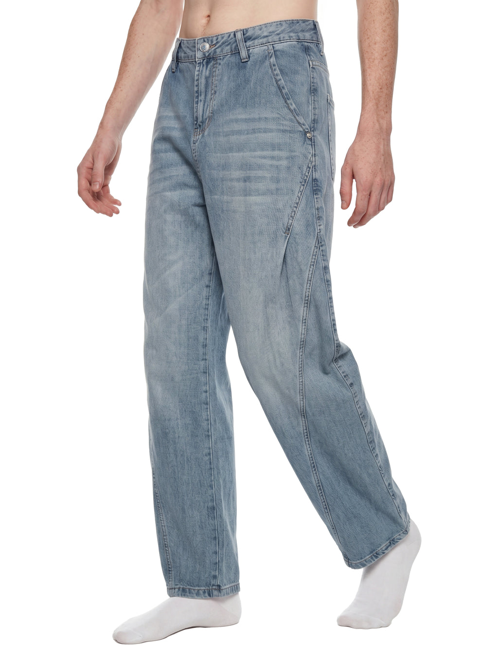 DREJ Studio Washed Barrel Jeans