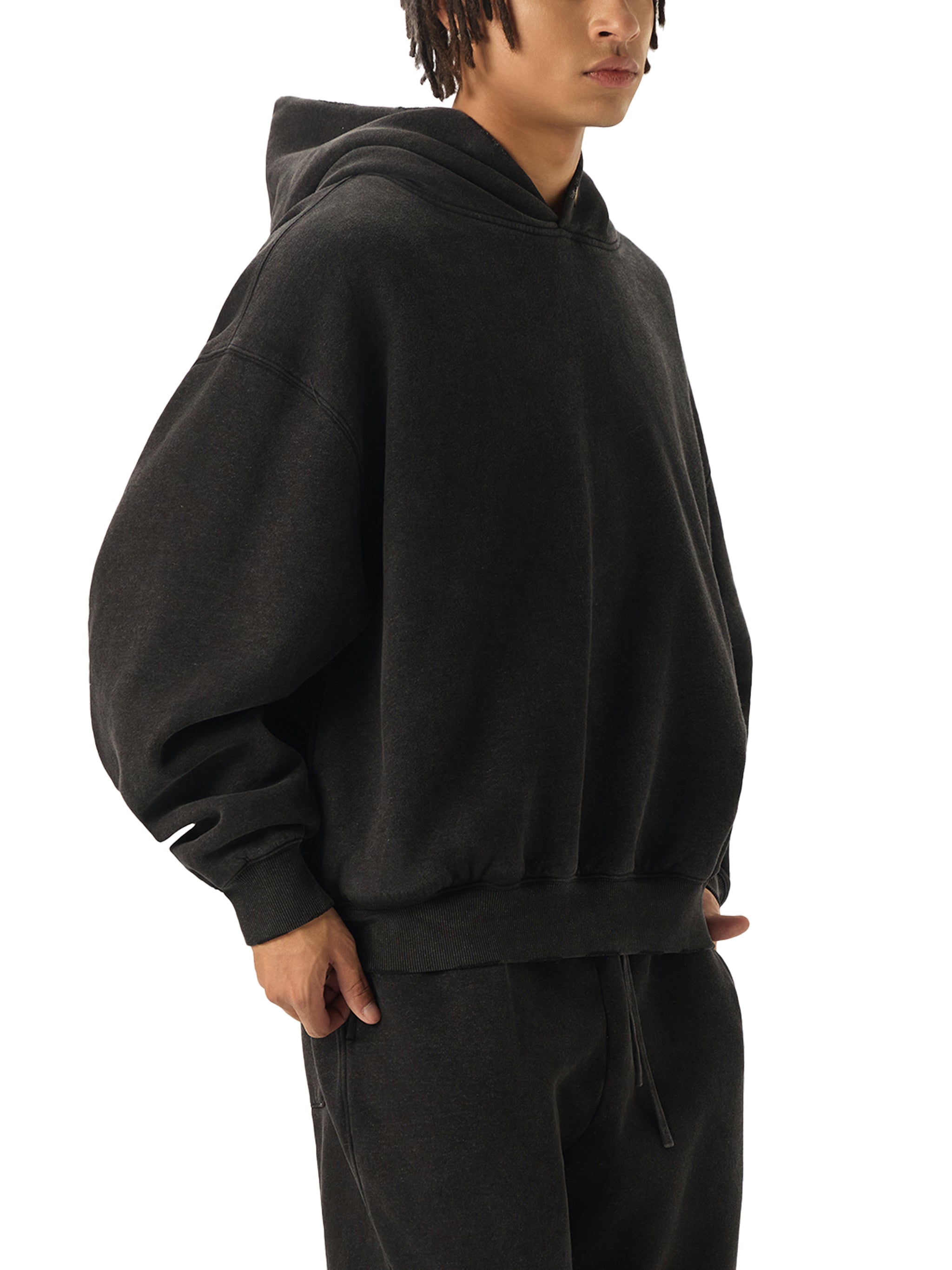 DREJ Frayed Enzyme Washed Hoodie
