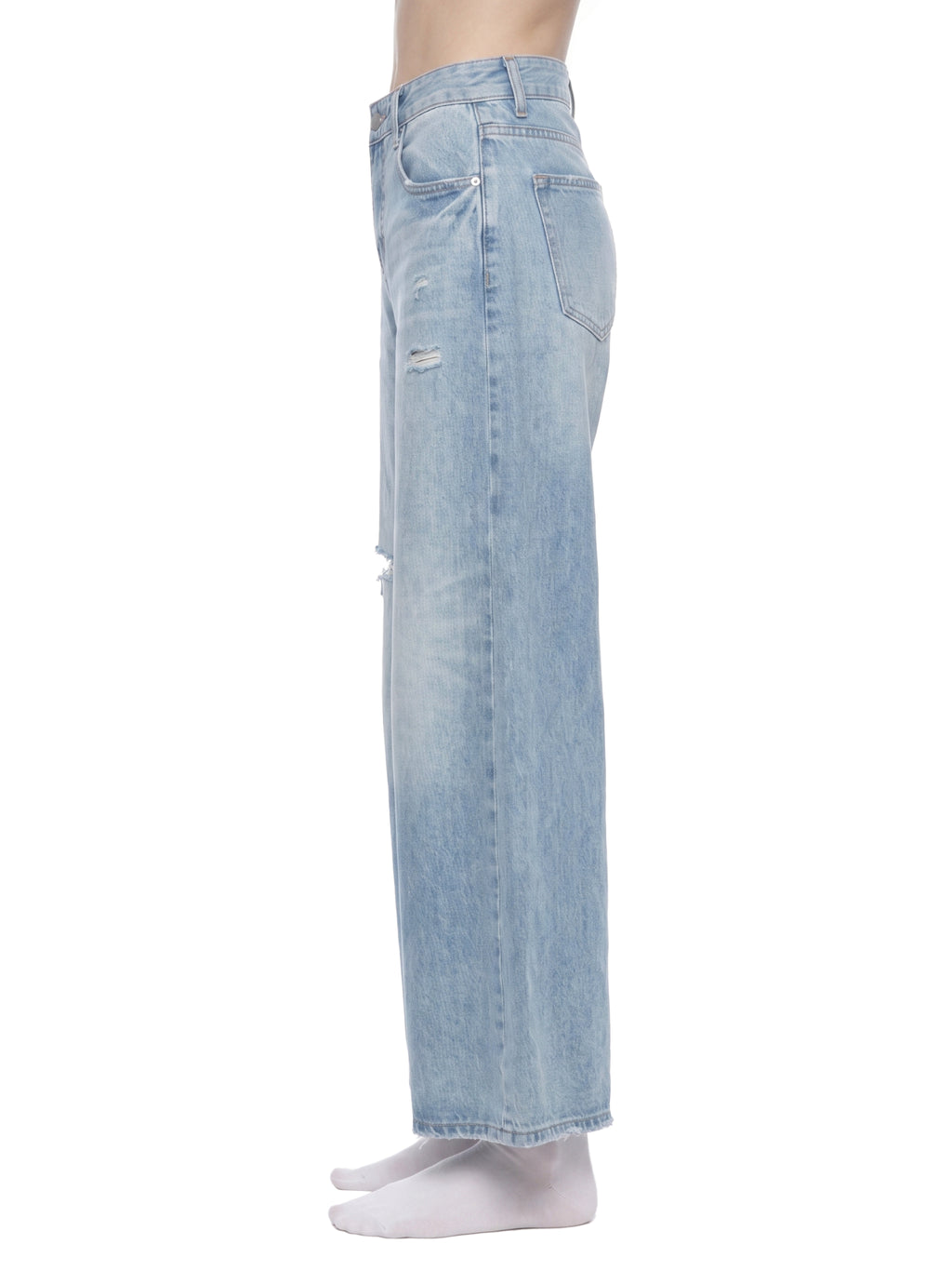 DREJ Studio Wide Leg Jeans Vintage Wash Distressed