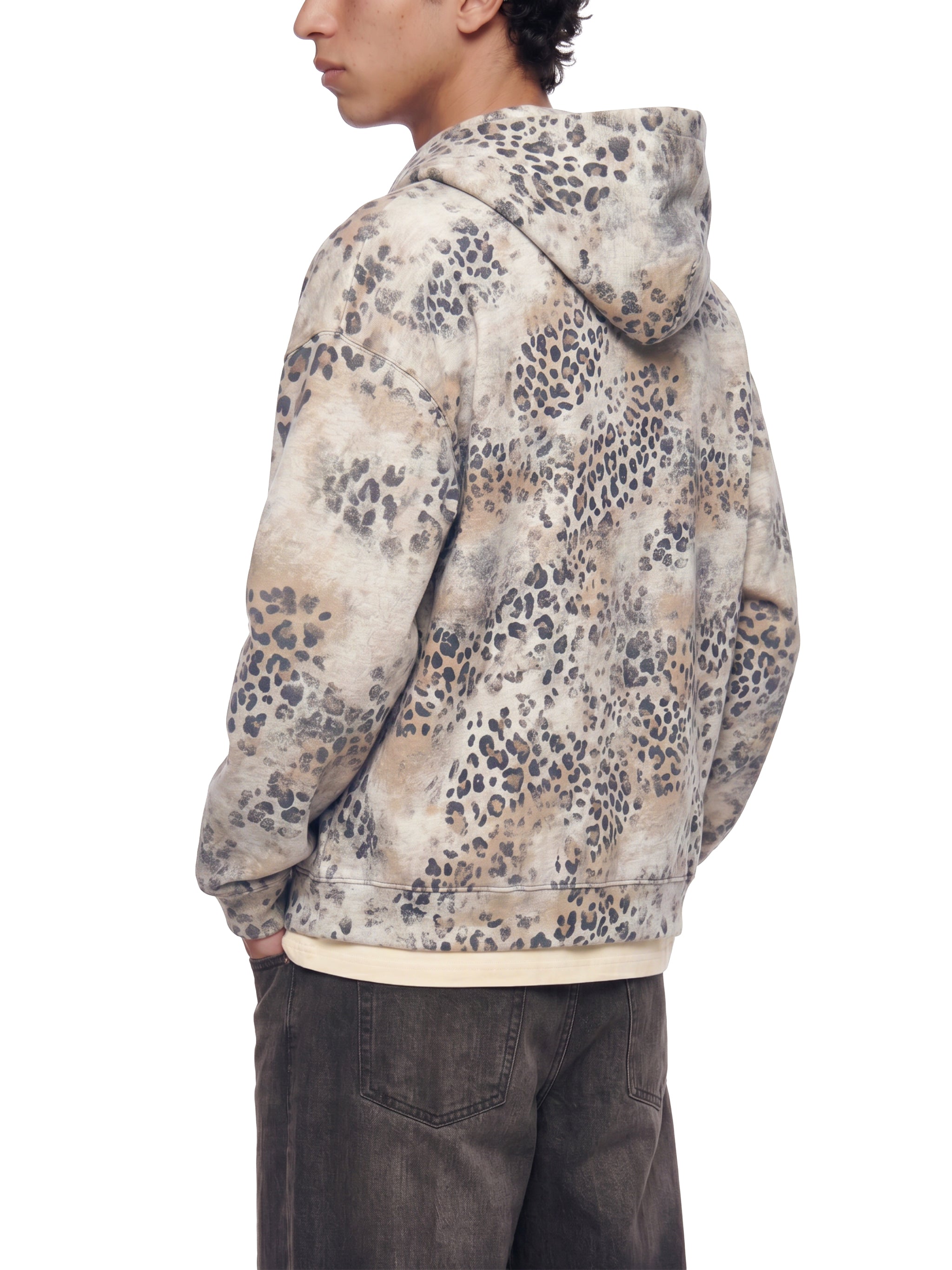 DREJ Studio Vintage Leopard Zip Hoodie