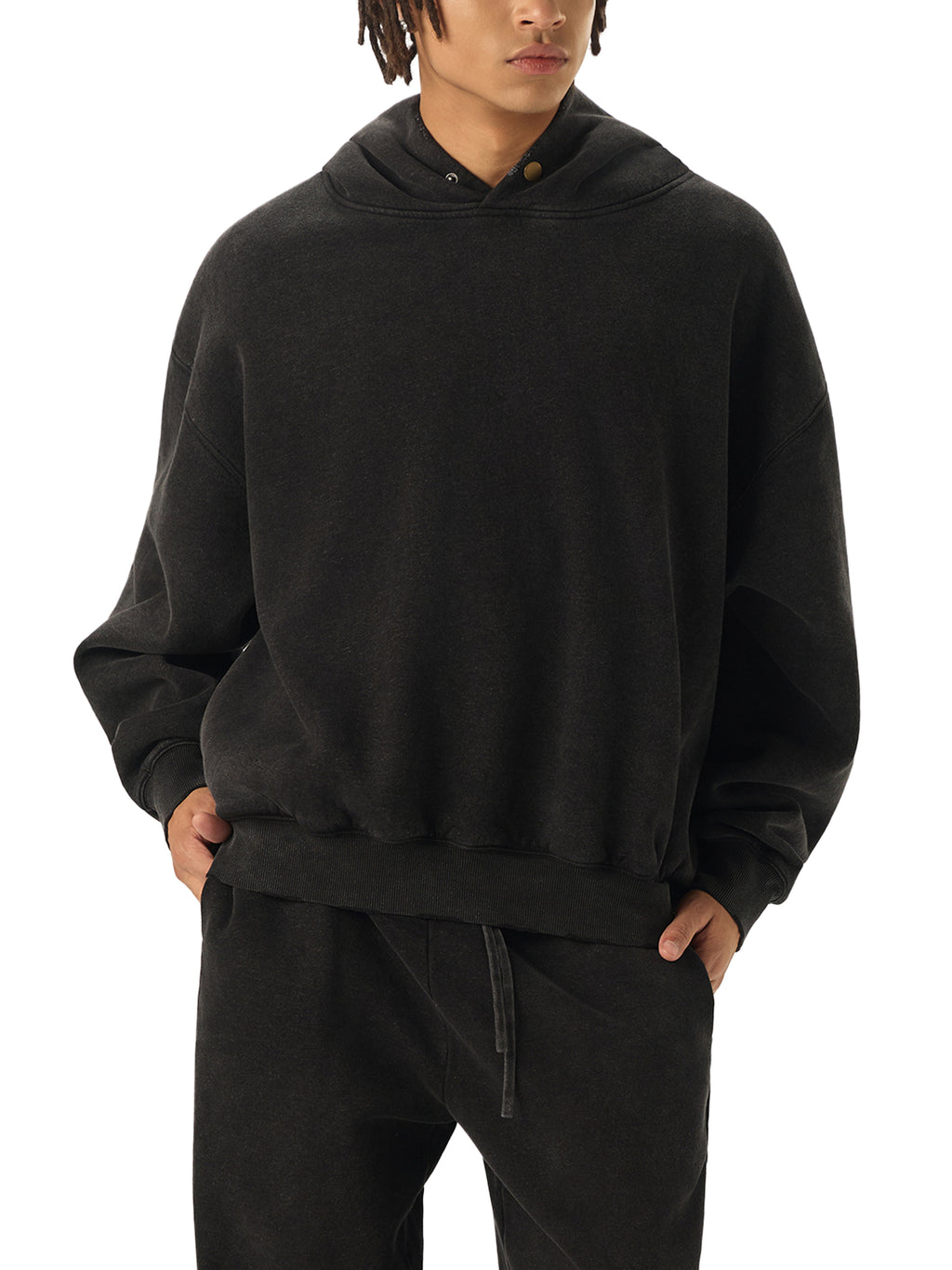 DREJ Frayed Enzyme Washed Hoodie