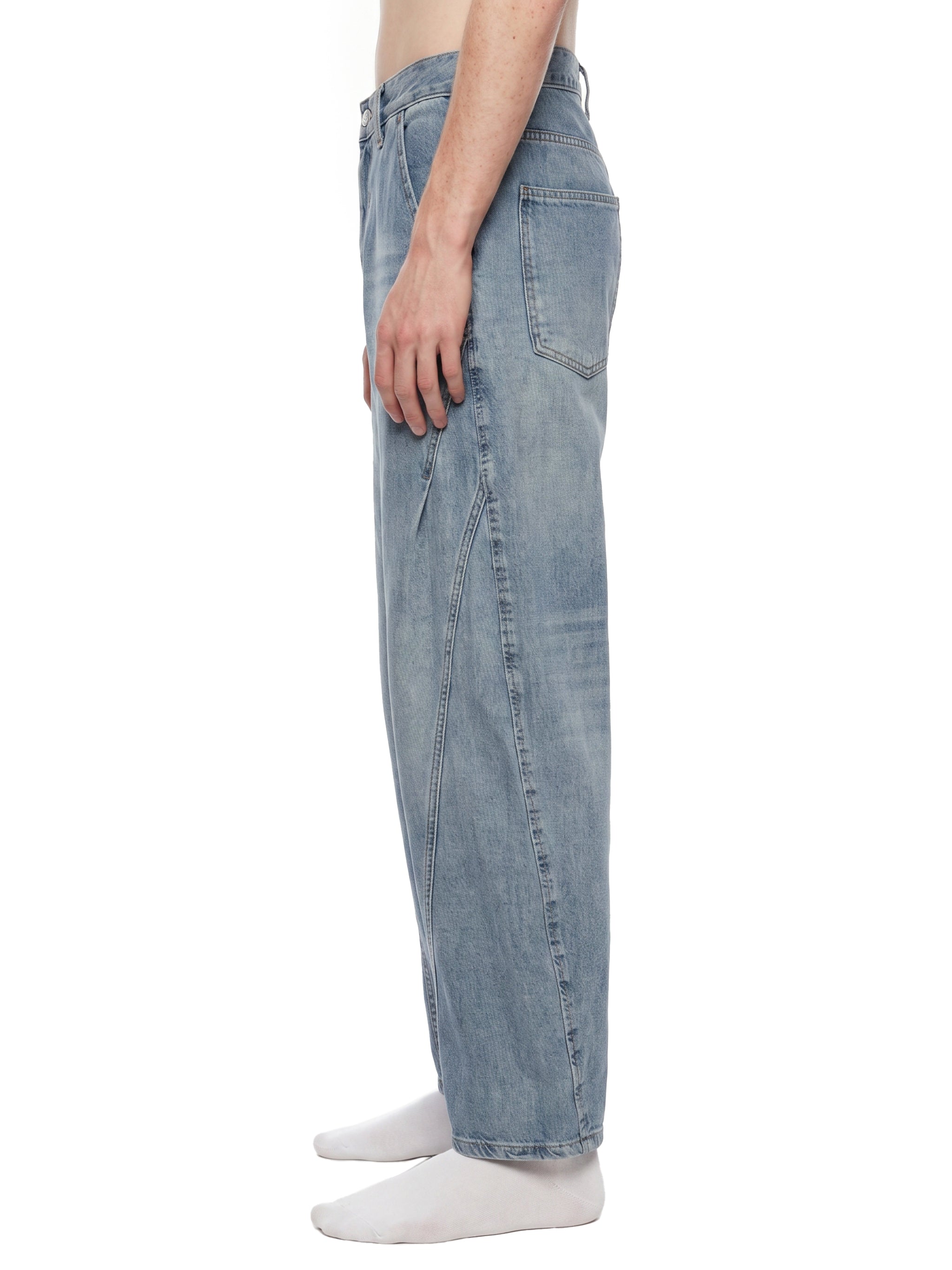 DREJ Studio Washed Barrel Jeans