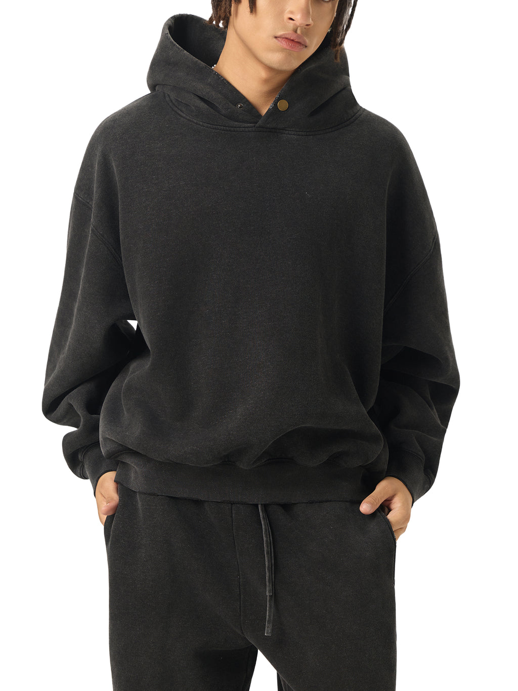 DREJ Frayed Enzyme Washed Hoodie