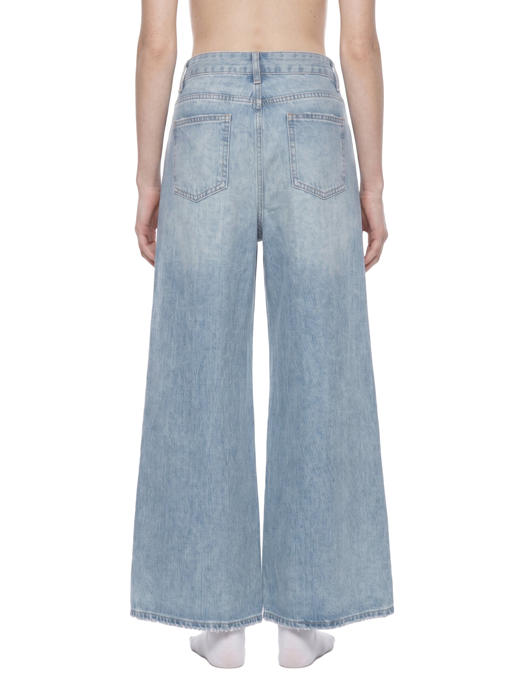 DREJ Studio Wide Leg Jeans Vintage Wash Distressed