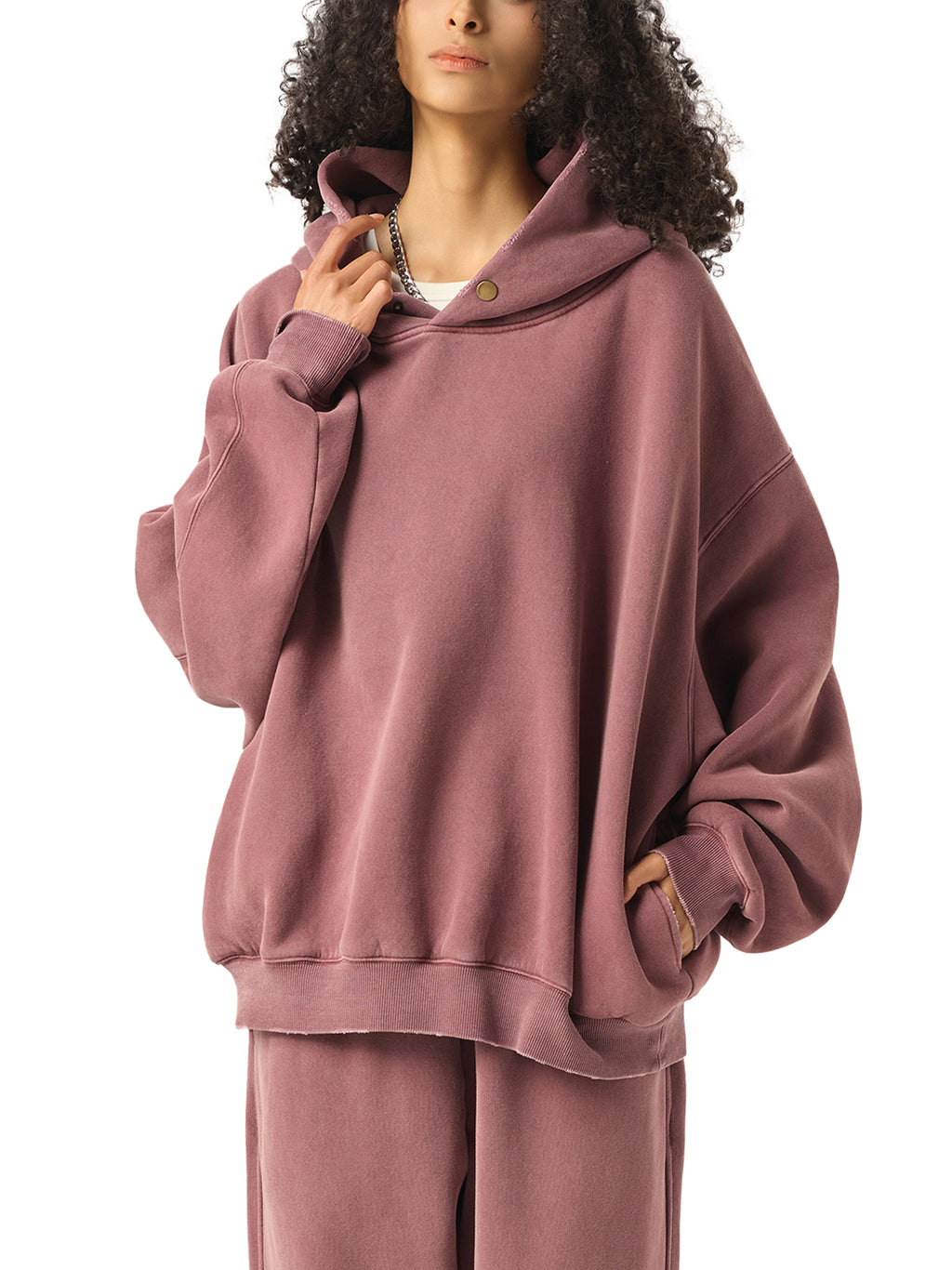 DREJ Frayed Enzyme Washed Hoodie