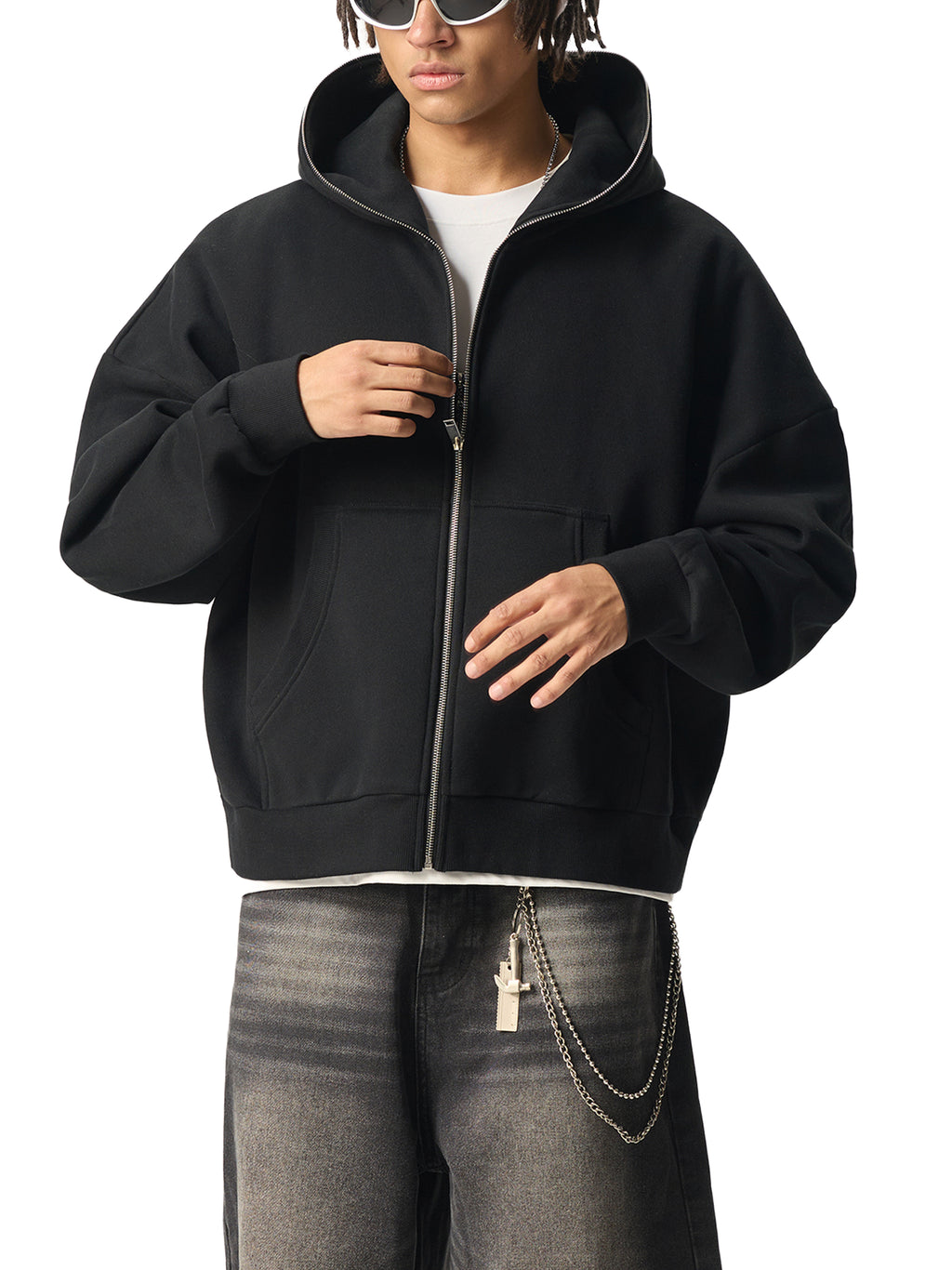 DREJ Core Boxy Zip Hoodie