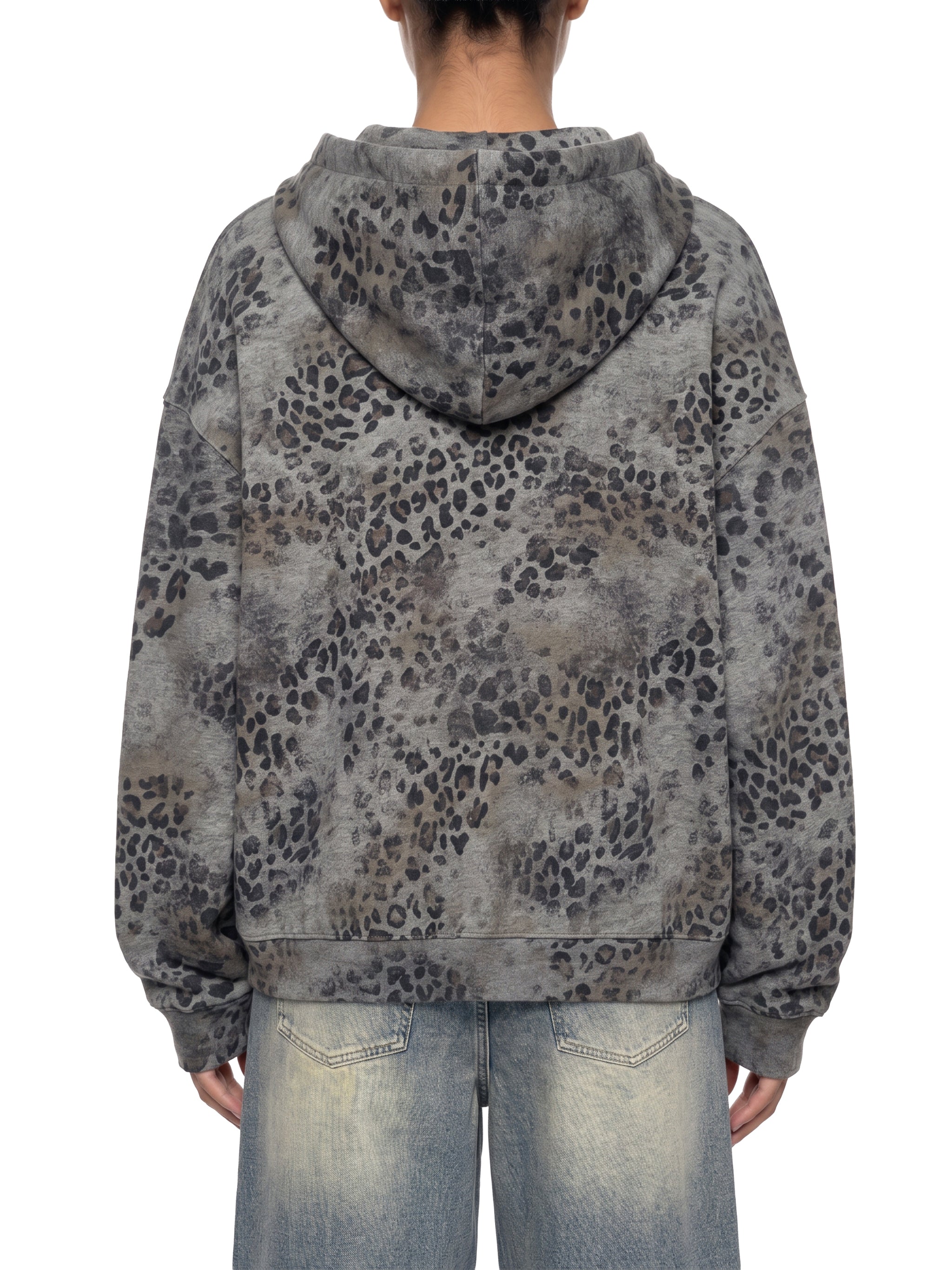DREJ Studio Vintage Leopard Zip Hoodie