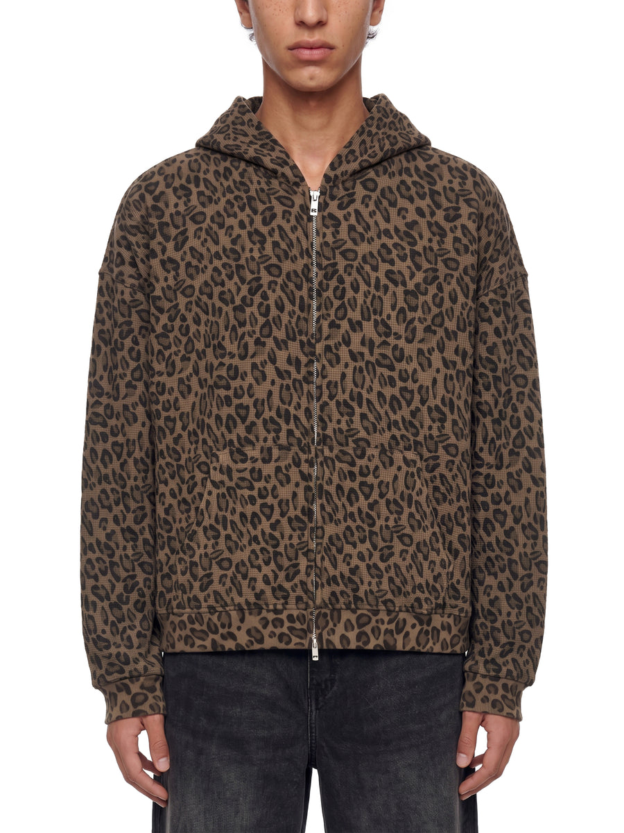 DREJ,Studio,Hoodie,ZipHoodie,Leopard,Oversized,Unisex,Premium,Streetwear,FullZip,Hooded,Layering,Waffle