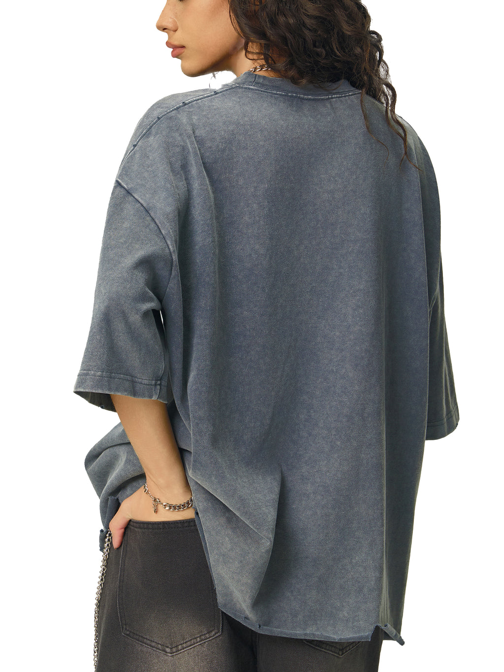 DREJ Studio Snow Wash Boxy Tee Ash Grey