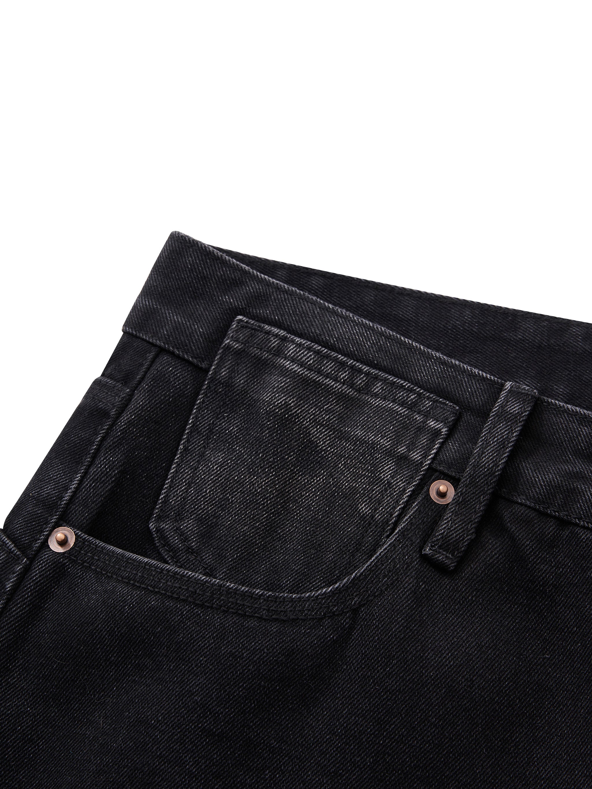 DREJ Studio Wide Leg Jeans Washed Black
