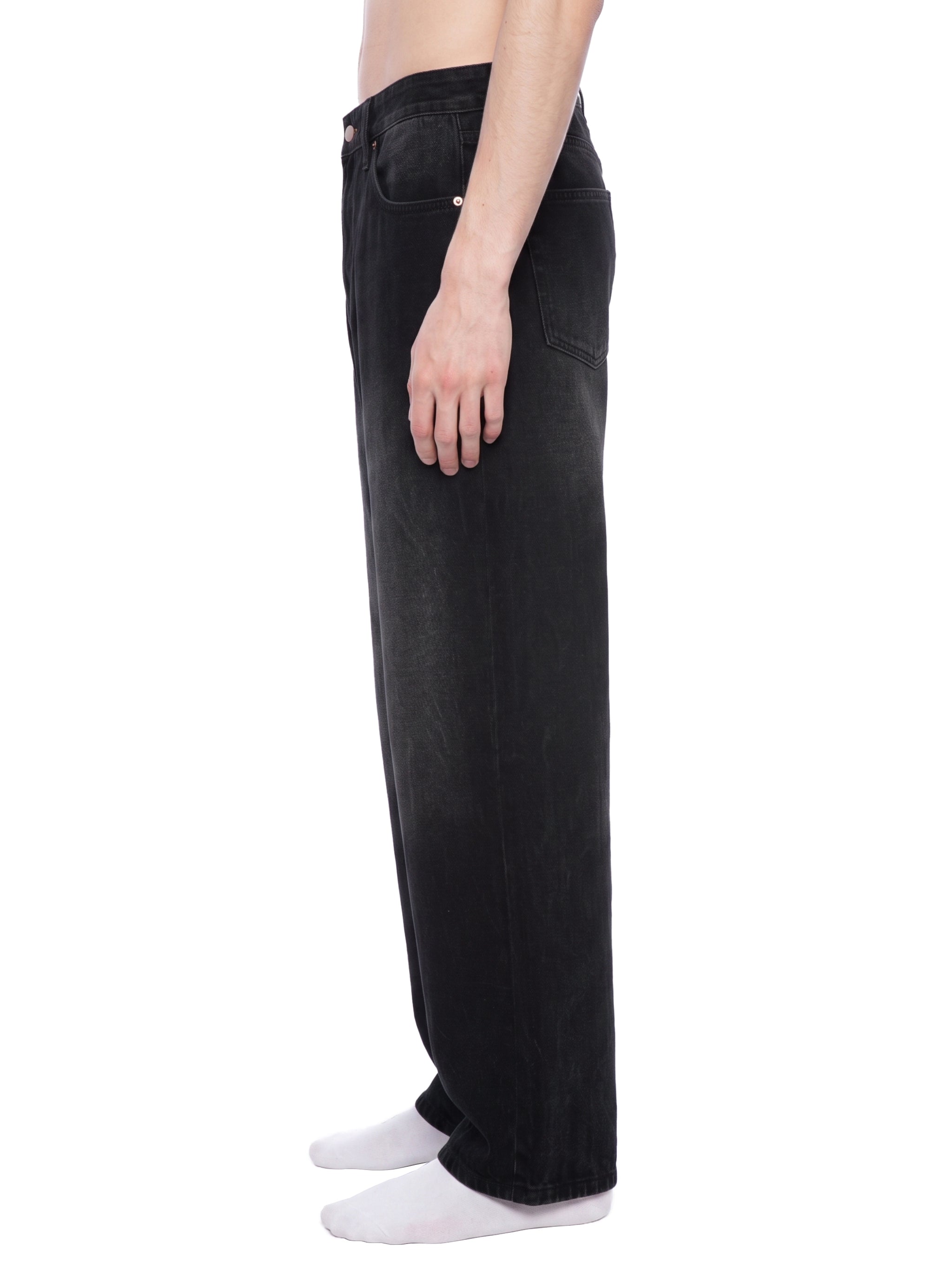 DREJ Studio Wide Leg Jeans Washed Black