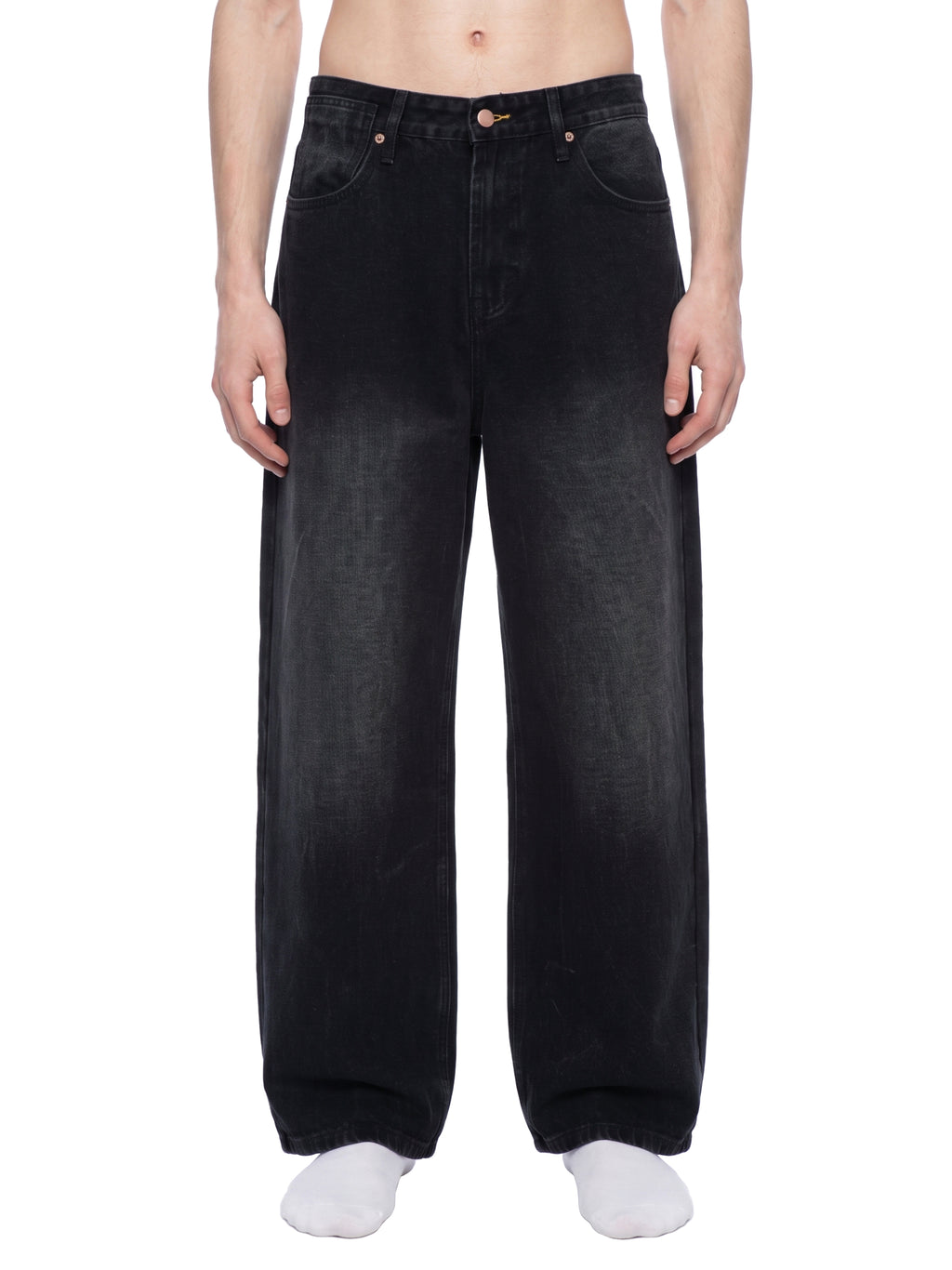 DREJ Studio Wide Leg Jeans Washed Black