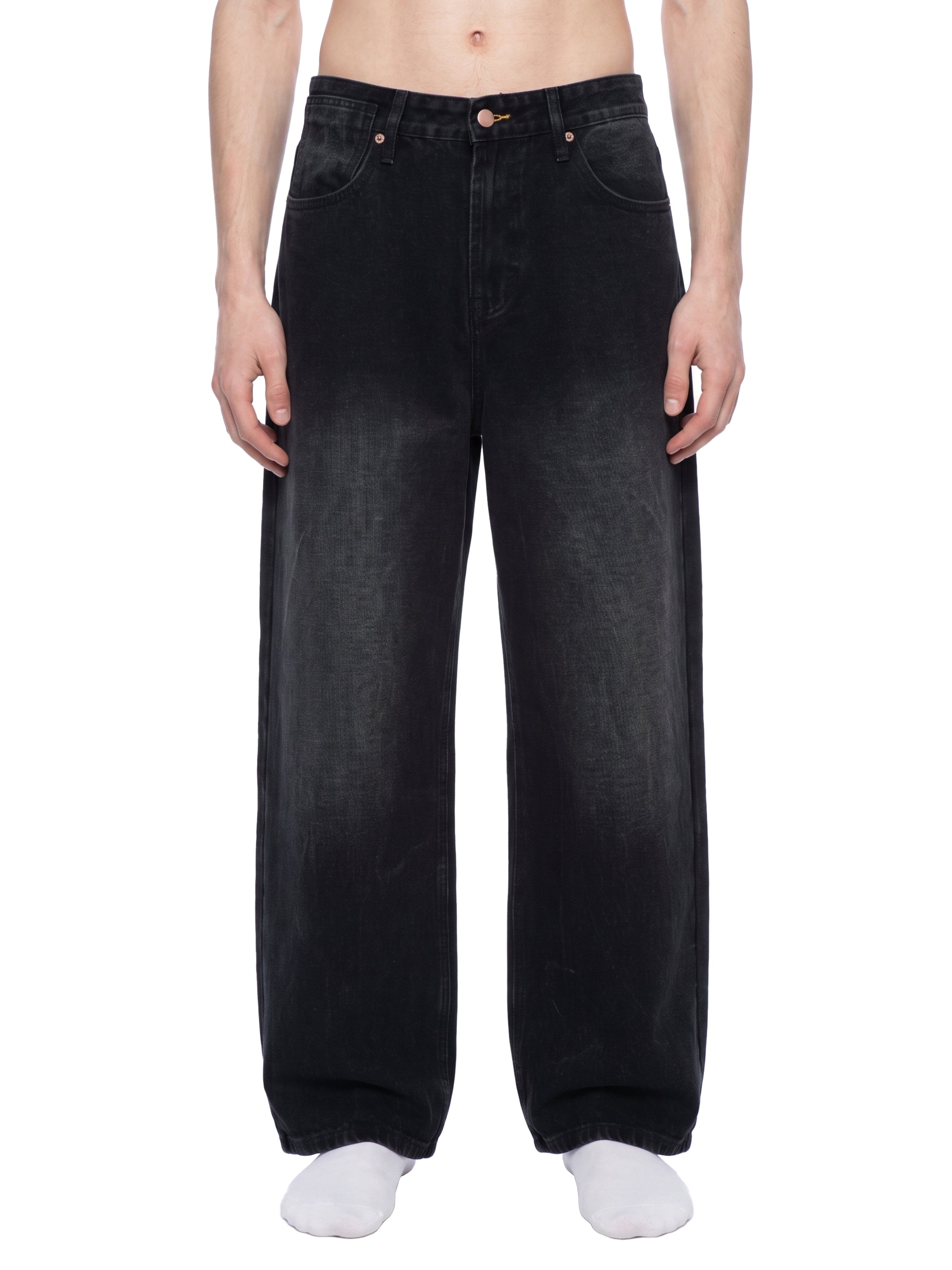 DREJ Studio Wide Leg Jeans Washed Black