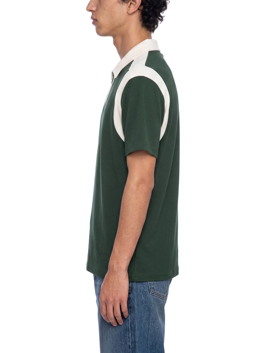 DREJ Contrast Quarter Zip Polo