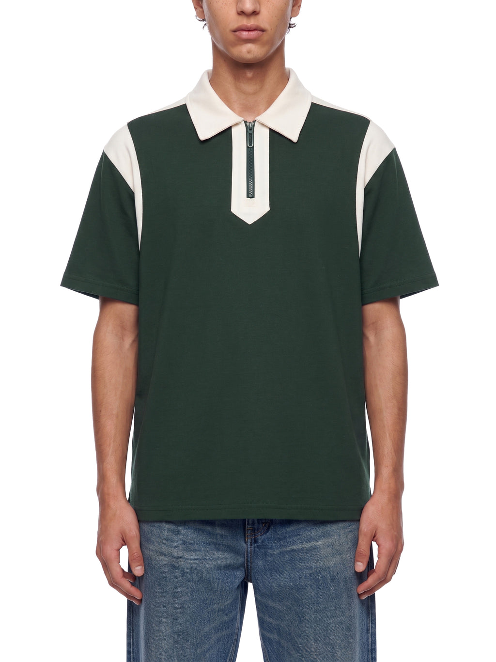 DREJ Contrast Quarter Zip Polo