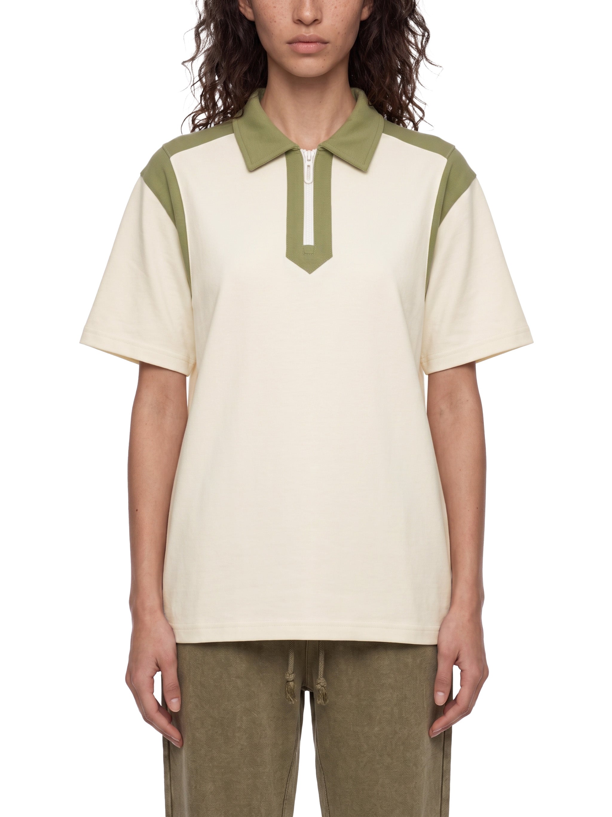 DREJ Contrast Quarter Zip Polo