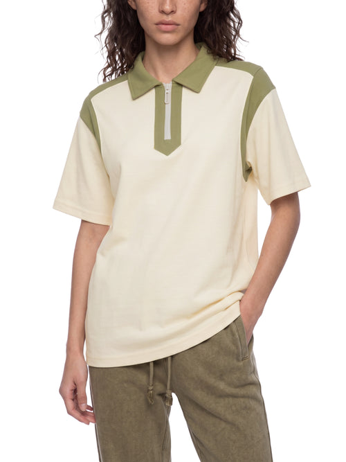 DREJ Contrast Quarter Zip Polo
