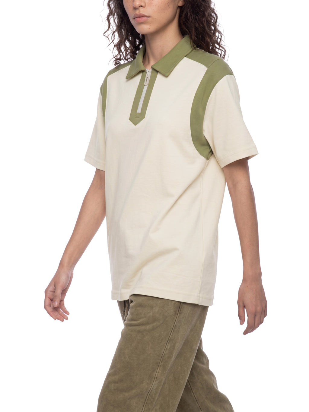 DREJ Contrast Quarter Zip Polo