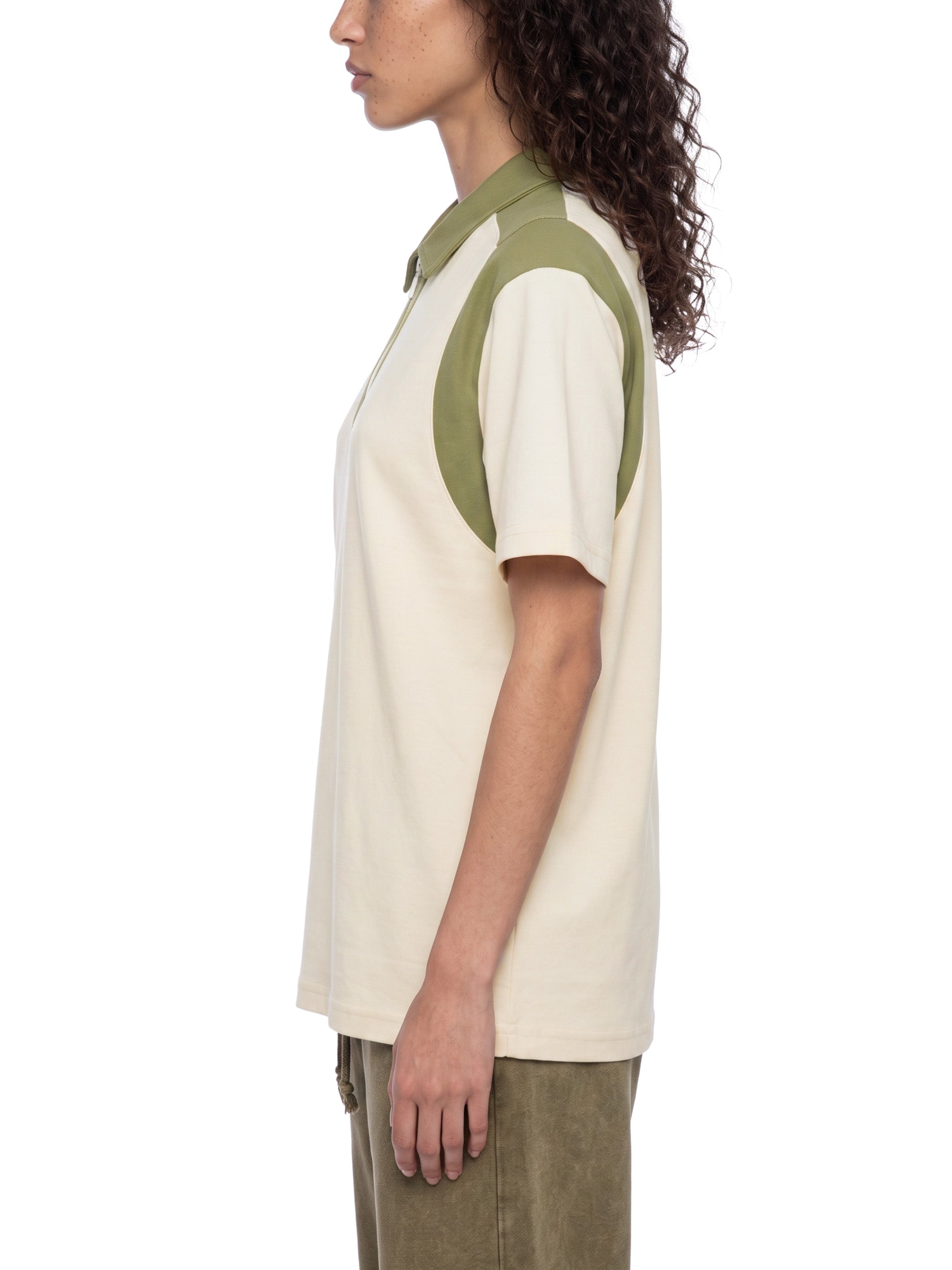 DREJ Contrast Quarter Zip Polo
